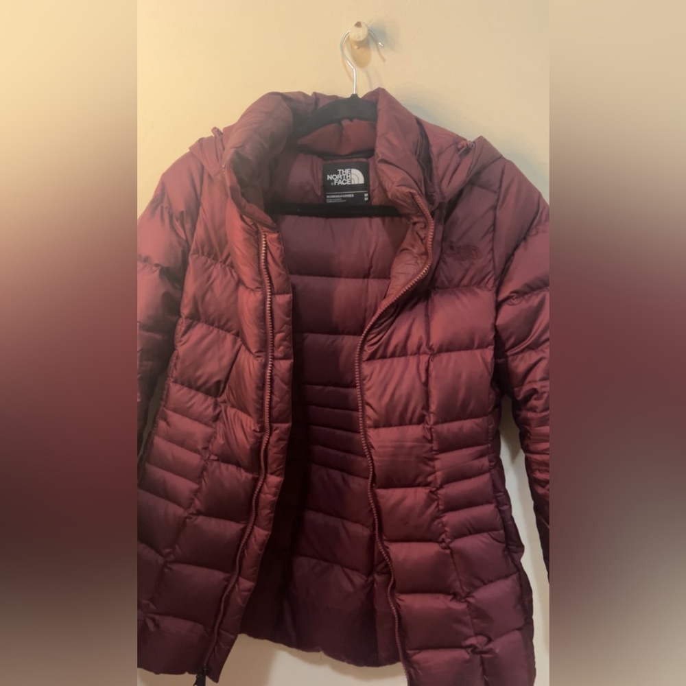 The North Face Women's Deep Red (burgundy) Puffer Jacket